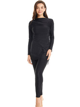 Load image into Gallery viewer, Modest Swimsuit  Muslim Swimwear Burkini + Turban Black
