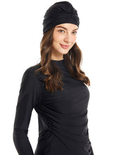 Load image into Gallery viewer, Modest Swimsuit  Muslim Swimwear Burkini + Turban Black
