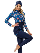 Load image into Gallery viewer, Cherry Blossoms Muslim Swimwear Burkini with Bra Pad
