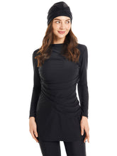 Load image into Gallery viewer, Modest Swimsuit  Muslim Swimwear Burkini + Turban Black
